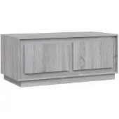 vidaXL Salontafel 102x50x44 cm bewerkt hout grijs sonoma eikenkleurig