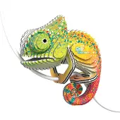 Eugy 3D Puzzel - Kameleon - Wilde Dieren - Duurzaam - Verzamel Ze Allemaal - 6 Jaar