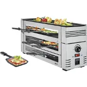 Spring Raclette Roestvrij Staal Pizza 6, Gourmetstel, Zilver