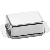 Weis Boterschaaltje voor 125g boter 12,5x7,5x4,5cm Roestvrij staal, Opbergblikken, Grijs