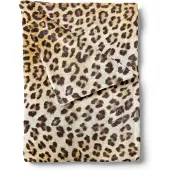 Zohome Zo Home Flanel Fleece Plaid Leopard - brown - 140x200