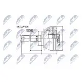 NTY NPZ-AR-006 Homokineet reparatie set, aandrijfas