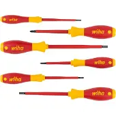 Wiha SoftFinish electric 320N - Schraubendrehersatz Schroevendraaierset VDE 6-delig Plat, Kruiskop Phillips
