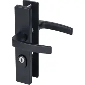 Nemef veiligheidsbeslag PC55 langschild kruk/kruk 3417-II met kerntrek beveiliging SKG3 aluminium zwart