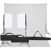 vidaXL Fotostudioset met verlichtingsset en achtergrond