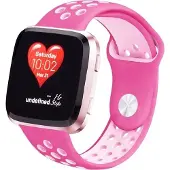 Shop4 - Geschikt voor Fitbit Versa Bandje - Siliconen Roze