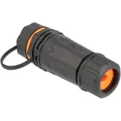 DeLOCK Cable Connector RJ45 jack to RJ45 jack Cat.6A with housing and protective cap waterproof