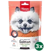 WANPY 3x100 gr oven-roasted salmon fish shape bites hondensnack