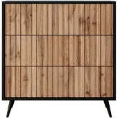 NADUVI Collection Dressoir Giulia 3 lades | NADUVI Collection hout naturel 79x78x38 cm dressoirs | NADUVI