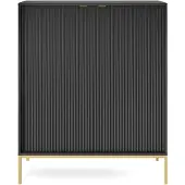 Selsey Dressoir Louis 2 deurs | spaanplaat zwart 104x125x39 cm dressoirs | NADUVI