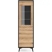 NADUVI Collection Vitrinekast Renée | spaanplaat naturel 54x178x39 cm vitrinekasten | NADUVI