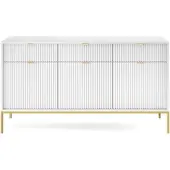 NADUVI Collection Dressoir Louis 3 deurs 3 lades | spaanplaat wit 154x83x39 cm dressoirs | NADUVI