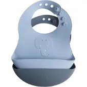 Trixie Siliconen slab 2-pack - Mrs. Elephant - Makkelijk afwasbaar - 100% Food Grade Silicone - Blauw