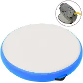vidaXL Gymnastiekmat met pomp opblaasbaar 100x100x15 cm PVC blauw