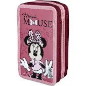 Scooli - Minnie Mouse Schooletui 3-Laags met Inhoud - Kunststof - Multicolor