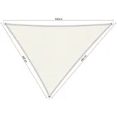 Shadow Comfort driehoek 4x4,5x5m Arctic White met bevestigingsset
