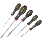 Stanley 5-Delige FatMax Schroevendraaierset Parallel 3.5 X 75mm. 5.5 X 150mm Standaard 8 X 150mm Phillips Ph1 X 100mm. Ph2 X 125mm