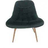 SalesFever fauteuil XXL fluweel/houtlook