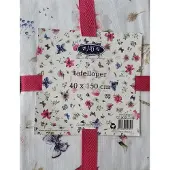Janneke Brinkman Tafelloper Vlinders en bloemen 40x150 cm roze