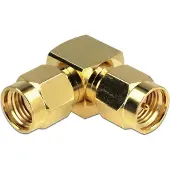 DeLOCK RP-SMA (m) - SMA (m) haakse adapter - 50 Ohm