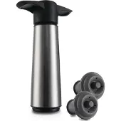 VacuVin Wijnpomp Vacu Vin Wine Saver Stainless Steel (3-Delig)