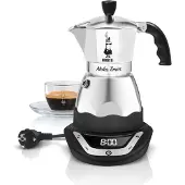 Bialetti Easy Timer Moka espressomaker - Percolator - 6 kops - Elektrisch - Aluminium