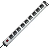 Kopp stekkerdoos, POWERversal, 9-voudig met schakelaar, 9x Schuko, 1,4 meter aansluitkabel