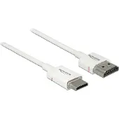 DeLOCK Dunne Premium Mini HDMI - HDMI kabel - versie 2.0 (4K 60Hz) / wit - 0,50 meter