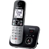 Panasonic KX-TG6861, DECT-telefoon, draadloos handset, handsfree functie, 200 contacten, nummerherkenning, zwart, grijs