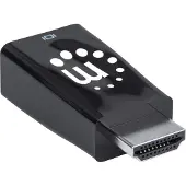 Manhattan 151542 HDMI Adapter [1x HDMI-stekker - 1x VGA-bus] Zwart 0 mm