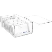 MAUL Box voor visitekaartjes - transparant - acryl - 1 stuk - 19.1 x 11.6 x 7.2 cm