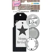 Herma 15097 HOME kadokaartjes black & white - 4 stuks