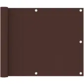 vidaXL Balkonscherm 75x400 cm oxford stof bruin