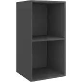 vidaXL Tv-wandmeubel 37x37x72 cm bewerkt hout hoogglans grijs