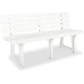 vidaXL Tuinbank 145,5x49x74 cm kunststof wit online kopen