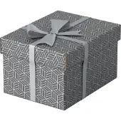 Esselte Home Opberg- en Geschenkdoos 628281 Klein 100% Gerecycled Karton Grijs 200 x 255 x 150 mm 3 Stuks