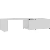 vidaXL Salontafel 150x50x35 cm bewerkt hout wit
