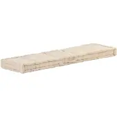 vidaXL Palletvloerkussen 120x40x7 cm katoen beige