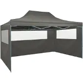 vidaXL Vouwtent met 3 wanden 431x291x315 cm antraciet