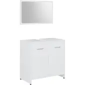 vidaXL Badmeubelset, wit, van houtvezel