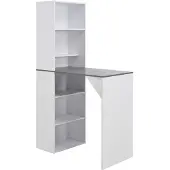 vidaXL Bartafel met kast 115x59x200 cm wit