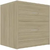 vidaXL Nachtkastje 40x30x40 cm bewerkt hout sonoma eikenkleurig