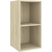 vidaXL Tv-wandmeubel 37x37x72 cm bewerkt hout sonoma eikenkleurig