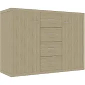 vidaXL Dressoir 88x30x65 cm bewerkt hout sonoma eikenkleurig
