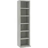 vidaXL Cd-kast 21x20x88 cm bewerkt hout betongrijs