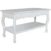vidaXL Salontafel met 2 lagen MDF wit