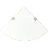 vidaXL Hoekschappen 2 st met chromen dragers 35x35 cm glas transparant