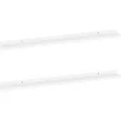 vidaXL Wandschappen 2 st 100x9x3 cm wit