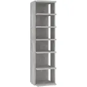 vidaXL Schoenenkast 27,5x27x102 cm bewerkt hout betongrijs