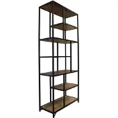 Dimehouse Boekenkast Sparrow | hout bruin 35x80x188x35 cm boekenkasten | NADUVI